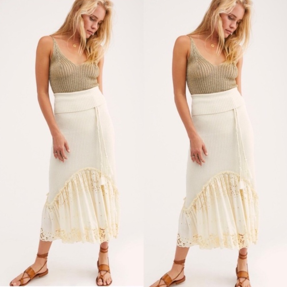 Free People Cozy in the Clouds skirt